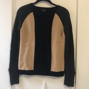 THEORY Small Color Block Crew Neck Sweater
